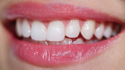 White teeth smile lips closeup healthy mouth dental care cosmetic beauty