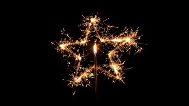 Star-shaped Fireworks: Bright star-shaped fireworks, symbolizing success and achievement. 
 - Powered by Adobe