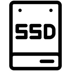 Computer Hardware Line Icon Set Device, Technology, PC Components, Server, and Electronics icon