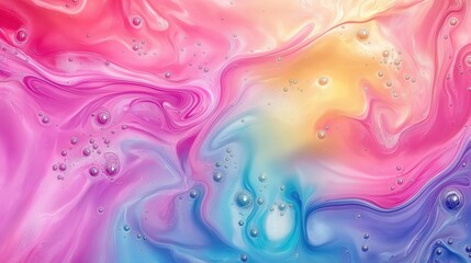 Abstract watercolor with vibrant rainbow gradients and fluid splashes, expressing creative freedom and dynamic energy