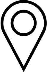 Location pinpoint icon with circle center