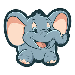 Fototapeta premium A bold and majestic elephant logo design symbolizing strength, wisdom, and royalty. Perfect for wildlife projects, travel brands, clothing lines, gaming mascots, and nature conservation organizations.