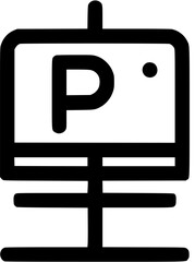 Fototapeta premium Parking space availability depicted symbolically