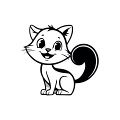 Obraz premium A cute and creative cat logo design symbolizing elegance, playfulness, and independence. Perfect for pet brands, animal care services, gaming teams, clothing brands, and creative businesses.