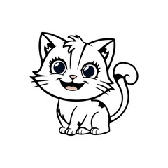 A cute and creative cat logo design symbolizing elegance, playfulness, and independence. Perfect for pet brands, animal care services, gaming teams, clothing brands, and creative businesses.

