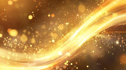 Illuminated Wavy Abstract Lines with Dynamic Light Effects