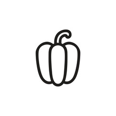 Bell pepper flat line icon.