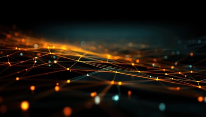 Glowing digital grid symbolizing the interconnected nature of advanced technology networks.