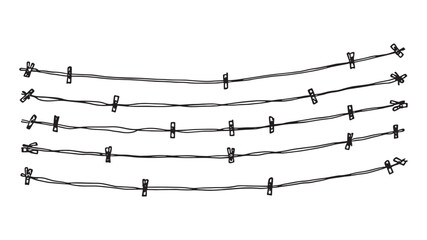 Retractable Clothesline line art design highlighting modern space saving ideas