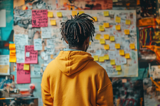 A man with dreadlocks.