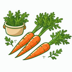 carrots and parsley