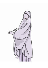 hijab oversize ilustration