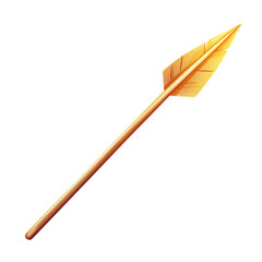 Sleek Arrow with Smooth Gradient Transitions in Soft Isolated on Transparent Background