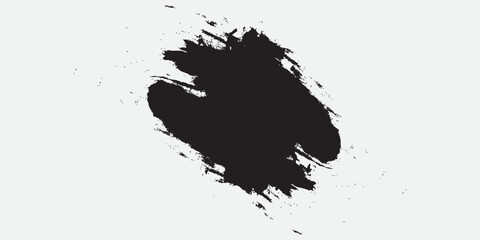 Hand drawn brush effect design with black color and in an isolated white background. Black color brush strokes collection design vector. Grunge design element vector. Brush texture design template. 