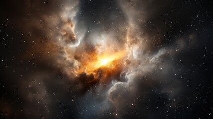 Fototapeta premium Vibrant Spiral Galaxy and Cosmic Nebula in Deep Space galaxy nebula space cosmos universe stars astronomy stellar celest