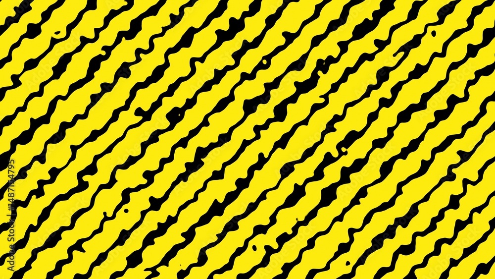 Poster Abstract yellow and black diagonal lines create a dynamic repeating pattern perfect for various backgrounds and design elements
