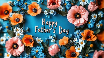 Heartwarming Happy Father's Day Background Design for Social Media, Greeting Cards and Posters