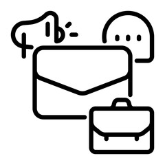 e-mail icon, line icon style