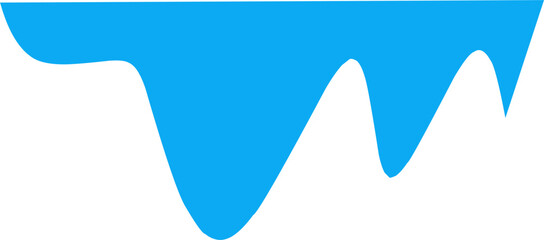 Abstract blue shape resembling a stylized check mark or swoosh with dynamic curves and sharp angles. Modern, minimalistic vector design on a white background, suitable for branding, logo inspiration, 
