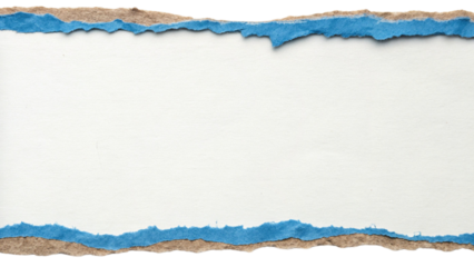 blue torn paper