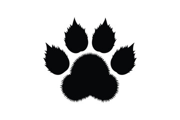 Cat paw Silhouette  Vector bundle  illustration, Set of Cat paw Silhouette