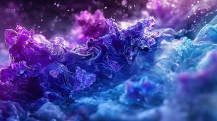 Microscopic view of a virus with a spherical structure and spike-like projections,