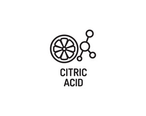 Citric Acid icon vector design illustration.