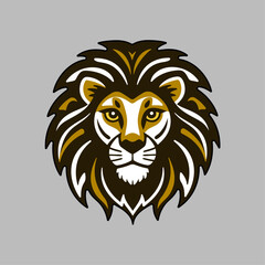 Lion, simple, 4 color