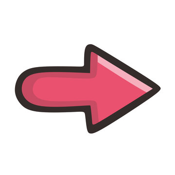 right arrrow vector with pink color