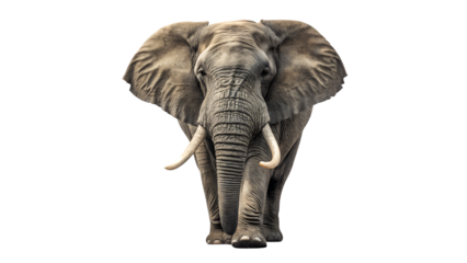 African Elephant Facing Forward