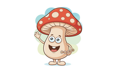 Mushroom vector design, vector illustration,  Mushroom design, silhouette style.

