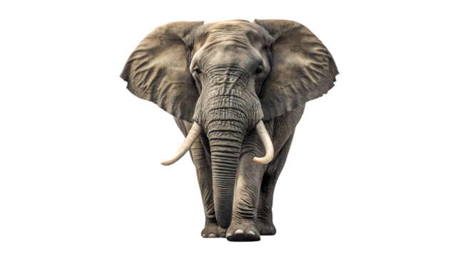 African Elephant Facing Forward