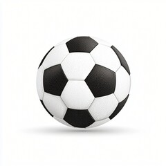 Fototapeta premium Classic Black and White Soccer Ball Realistic Detailed Texture Sports Equipment Football Game
