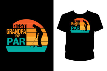 Best grandpa by par Quotes svg, Golf Svg, t-shirt design for prints, sports t-shirt design cut file