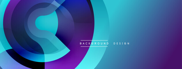 Abstract fluid shapes, vibrant blue purple gradients. Modern design elements create dynamic visual effect. Smooth transitions, layered forms.