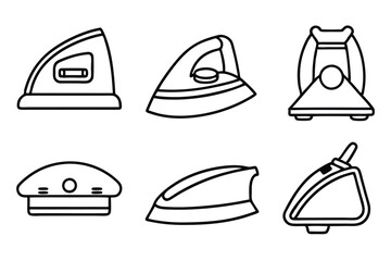 Electric irons fabric friendly line art
