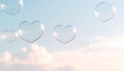 Image of a heart-shaped soap drop floating in the reflected light