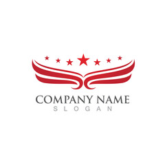 Wing logo and symbol vector design image