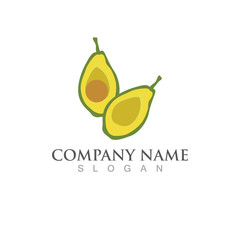 avocado logo and symbol vector image
