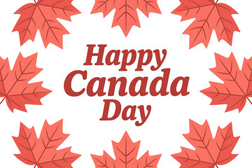 Happy Canada Day Design For 1st July Celebrations Background
