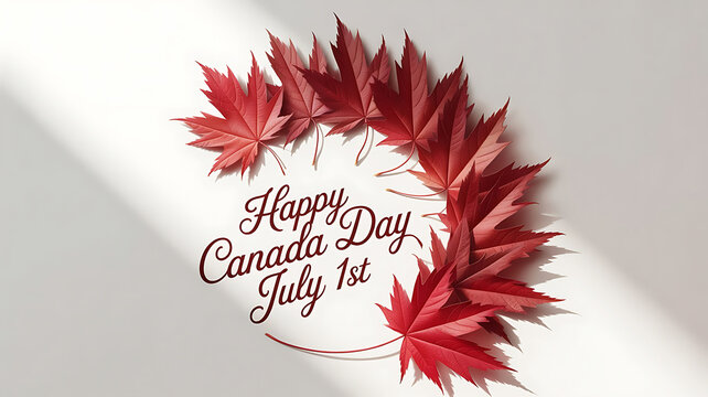 Happy Canada Day Design For 1st July Celebrations Background
