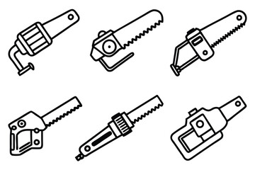 Electric Saws Compact Lightweight Line Art