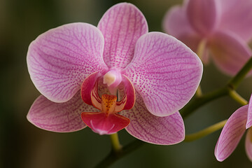 Obraz premium close up macro look of a orchid plant for magazine photography need