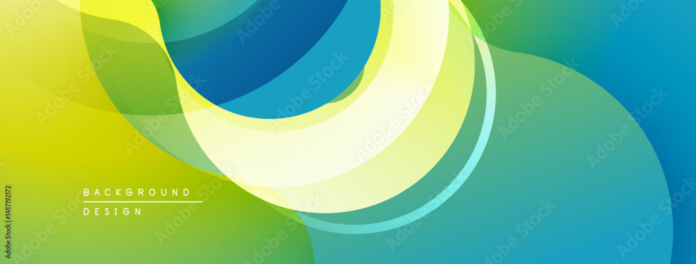 Leinwandbilder abstract flowing shapes, vibrant colors blend. modern design, smooth gradients create dynamic visual