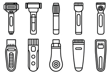 Electric Shavers Best Grooming Line art