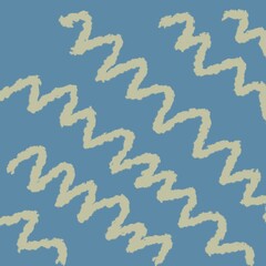 zigzag lines in a rough, hand-drawn style. The look is raw, loose, and adds a fun, quirky vibe.