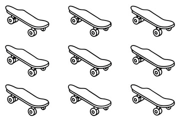 Electric Skateboards Power Urban Line Art