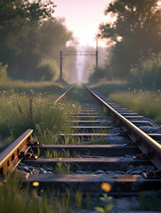 abandoned railway track