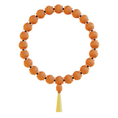 Prayer Beads 3D render Illustration