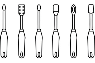 Electric toothbrush daily hygiene boost Line art